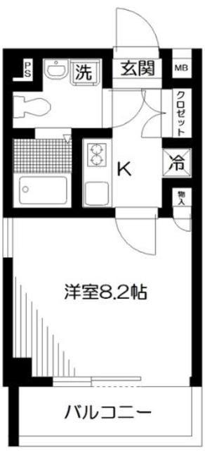 サニーハイマート下北沢(1K/2階)の間取り写真