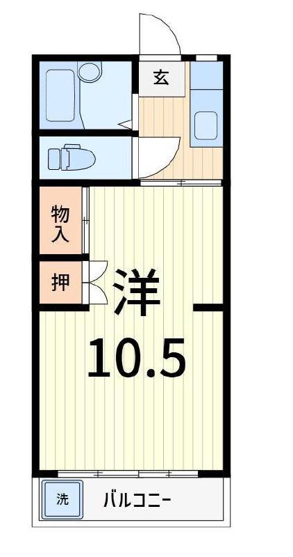 ノ-リーズン青砥II(1K/3階)の間取り写真