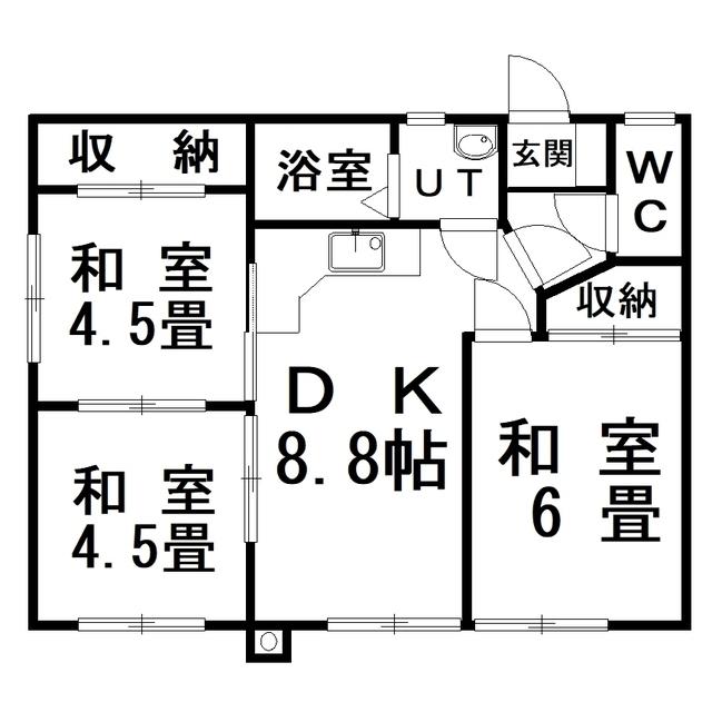 メゾン福泉(3DK/1階)の間取り写真