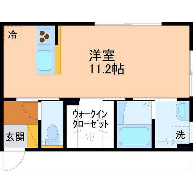 セシボン19(ワンルーム/2階)の間取り写真