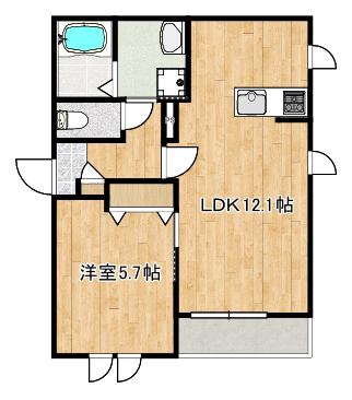ヘーベルメゾン梶ヶ谷(1LDK/2階)の間取り写真