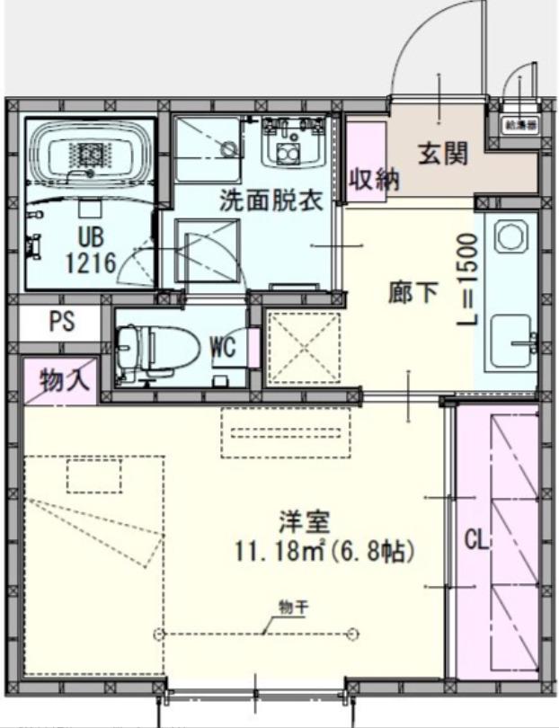 CHACOTT(1K/2階)の間取り写真