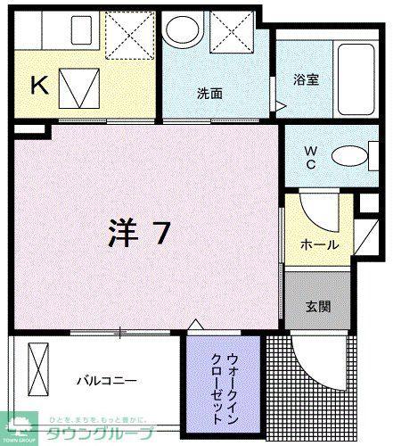 ハーモニー Y&T(1K/1階)の間取り写真