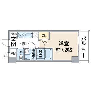 VANCOUVER1118大曽根(1K/8階)の間取り写真