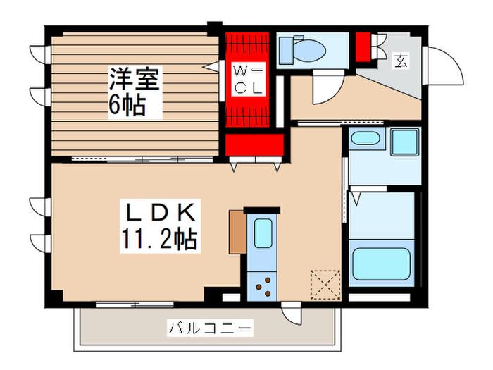 SOLANA桜街道(1LDK/3階)の間取り写真