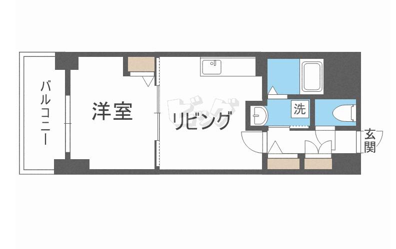 コートロティ琴似(1LDK/11階)の間取り写真