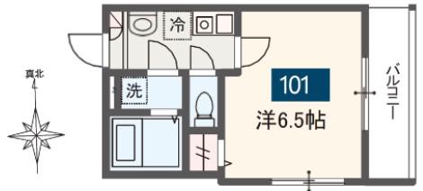 MELDIA梅島VII(1K/1階)の間取り写真