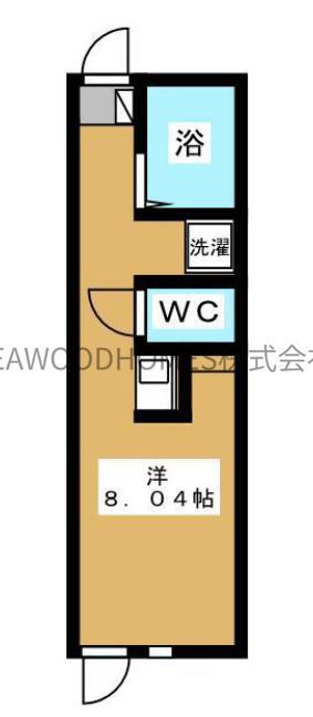 ココペリハウス(ワンルーム/3階)の間取り写真