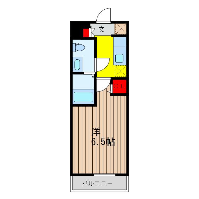 SHOKEN RESIDENCE亀有(ワンルーム/11階)の間取り写真