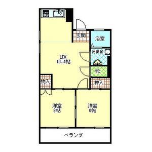 プレミール21(2LDK/1階)の間取り写真