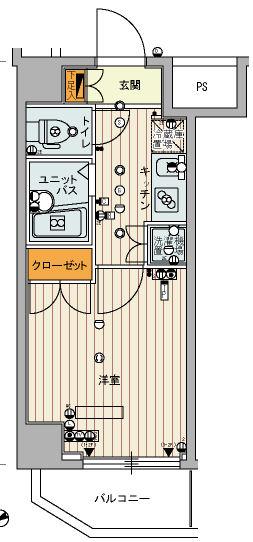 スカイコート池上壱番館(1K/5階)の間取り写真