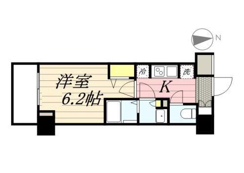 N-STAGE八王子II(1K/8階)の間取り写真