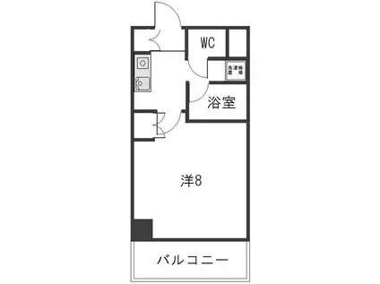 楽RAKU荘(1K/4階)の間取り写真