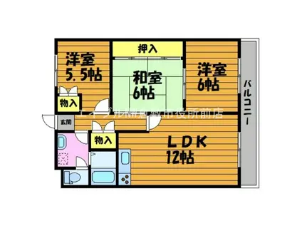 ニューマリッチ有楽 II(3LDK/4階)の間取り写真