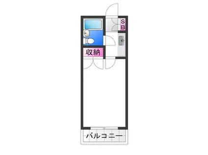 プレアール堺東III(1K/2階)の間取り写真