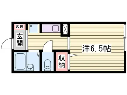 ハイネス モン(1K/1階)の間取り写真