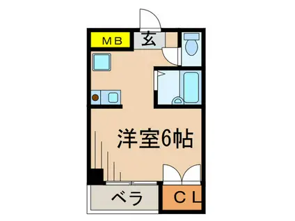 メゾン新広尾(ワンルーム/1階)の間取り写真