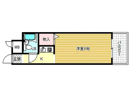ライオンズマンション野田(1K/5階)の間取り写真