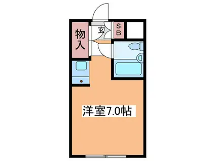 ハローレジデンス西葛西(ワンルーム/1階)の間取り写真