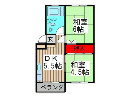 吉野原丸徳マンション(2DK/2階)の間取り写真