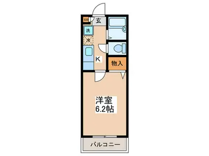 LA MAISON OGIKUBO(1K/1階)の間取り写真