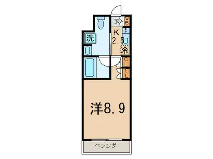 AXAS南蒲田アジールコート(1K/3階)の間取り写真