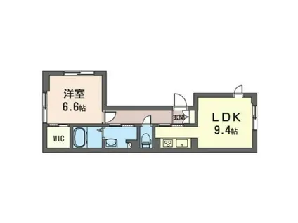 シャーメゾン桜木町(1LDK/2階)の間取り写真