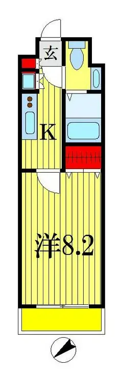 ライジングプレイス船橋宮本 1階階 間取り