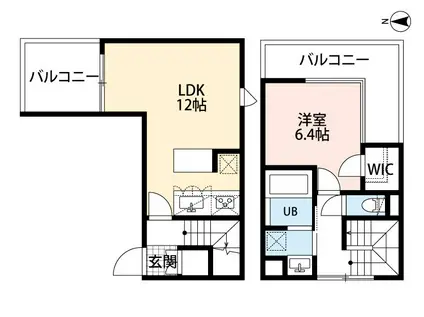 ROBOT HOME 中目黒 ロボットホーム中目黒(1LDK/4階)の間取り写真