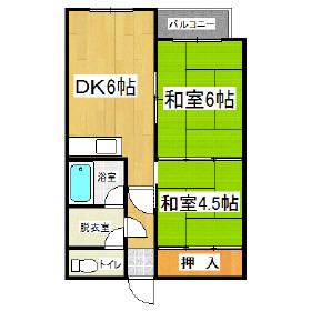 サンハイツ(2DK/3階)の間取り写真