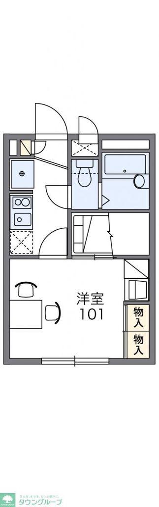 レオパレスエムワン(1K/3階)の間取り写真