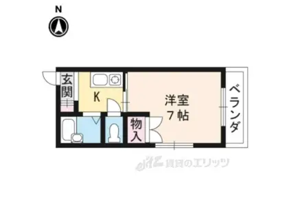 アクティ山一(1K/2階)の間取り写真