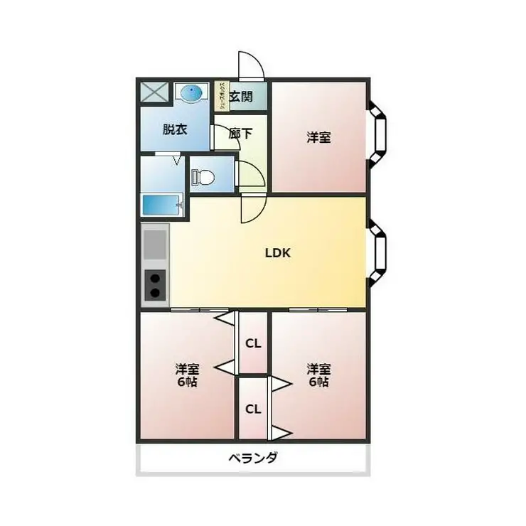 ロイヤルメゾンII 4階階 間取り