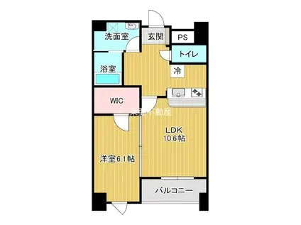 スカイガーデン(1LDK/9階)の間取り写真