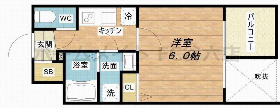 エスリード本町レジデンス(1K/11階)の間取り写真