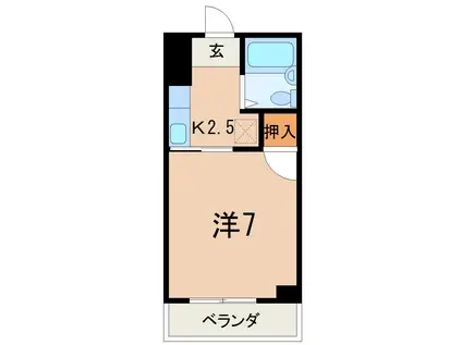 ミナミコーポ(1K/2階)の間取り写真
