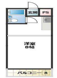 リバーエステート(ワンルーム/4階)の間取り写真