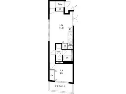 I-LAND渋谷東(1LDK/3階)の間取り写真
