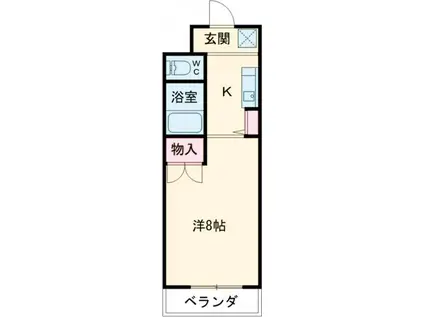 OMレジデンス千里(ワンルーム/2階)の間取り写真