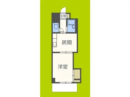 上新庄グランドハイツ北(1DK/2階)の間取り写真