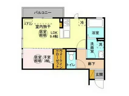 ROYAL PARK HIMEKO J(1LDK/3階)の間取り写真