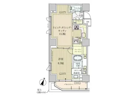 パークアクシス赤坂見附(1LDK/3階)の間取り写真