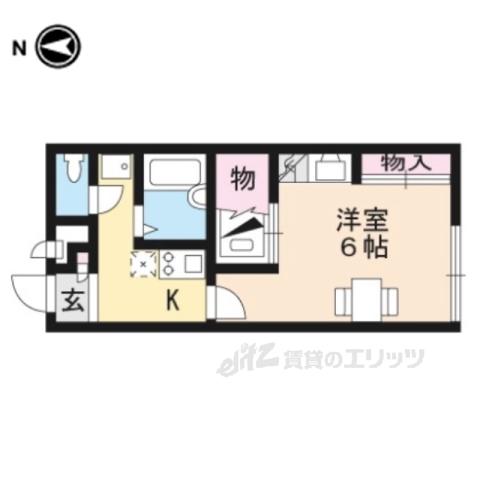 レオパレス長浜(1K/1階)の間取り写真