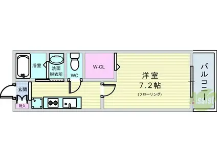 ベル シャンブル(1K/2階)の間取り写真