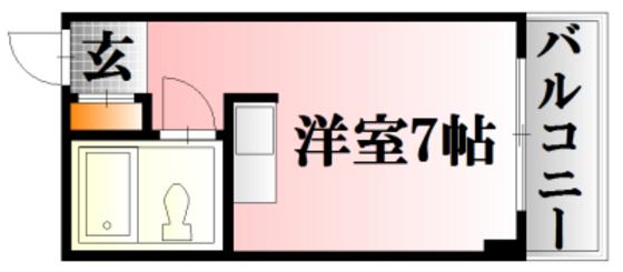 Mビル(ワンルーム/4階)の間取り写真