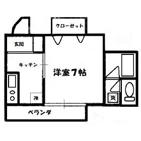 本宮ヴィレッジ(1K/3階)の間取り写真