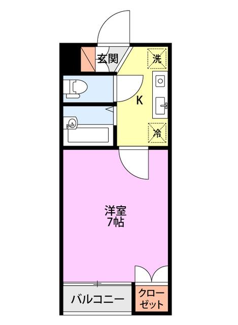 SAJAーさくら(1K/1階)の間取り写真