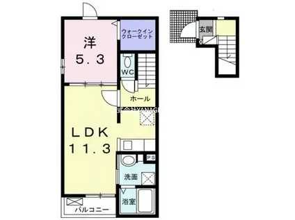 セスト湘南(1LDK/2階)の間取り写真
