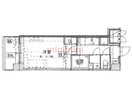 サムティ上新庄レジデンス(1K/3階)の間取り写真