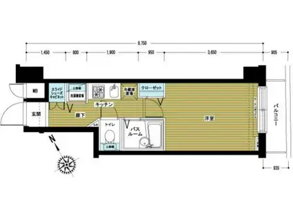 トーシンフェニックス日本橋兜町(1K/7階)の間取り写真
